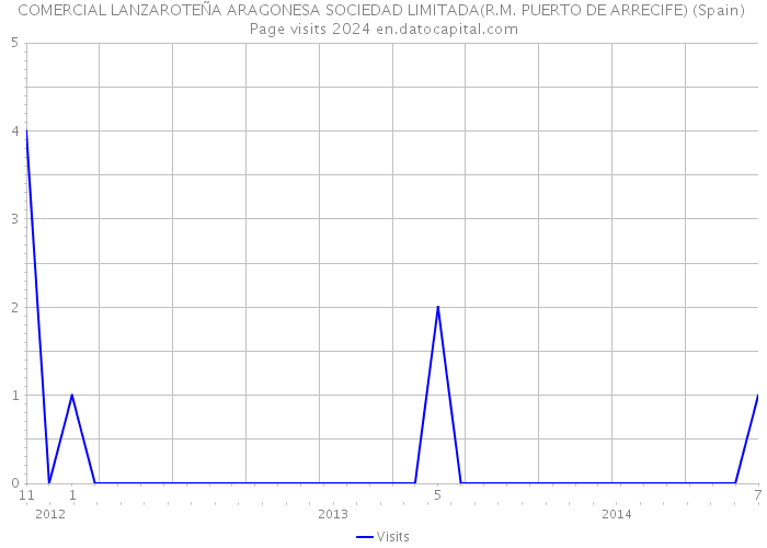 COMERCIAL LANZAROTEÑA ARAGONESA SOCIEDAD LIMITADA(R.M. PUERTO DE ARRECIFE) (Spain) Page visits 2024 