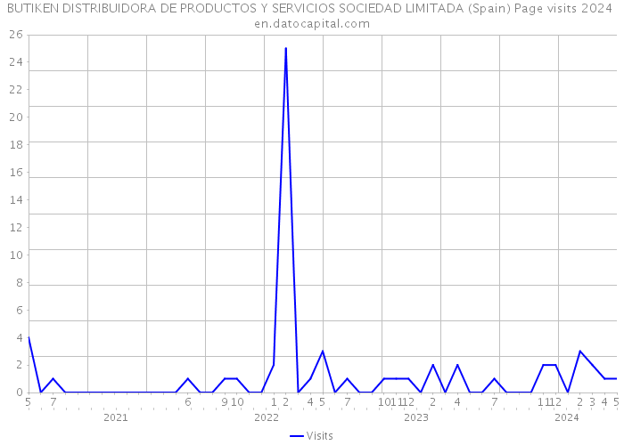 BUTIKEN DISTRIBUIDORA DE PRODUCTOS Y SERVICIOS SOCIEDAD LIMITADA (Spain) Page visits 2024 