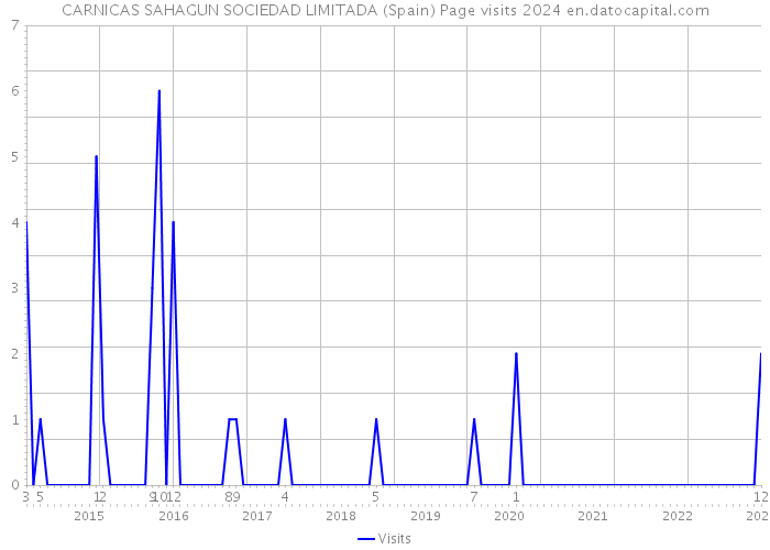 CARNICAS SAHAGUN SOCIEDAD LIMITADA (Spain) Page visits 2024 