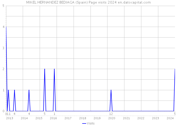 MIKEL HERNANDEZ BEDIAGA (Spain) Page visits 2024 