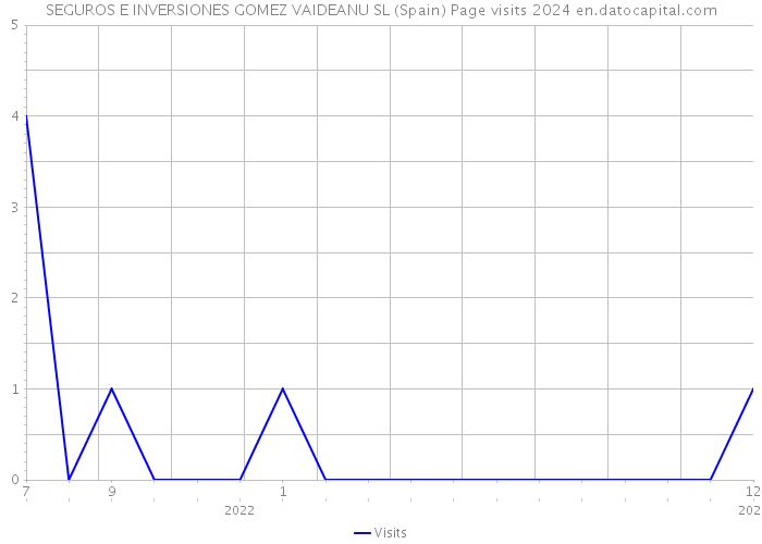 SEGUROS E INVERSIONES GOMEZ VAIDEANU SL (Spain) Page visits 2024 