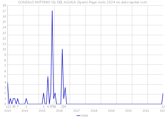 GONZALO ANTONIO GIL DEL AGUILA (Spain) Page visits 2024 