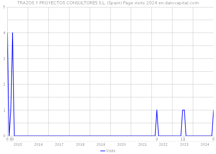 TRAZOS Y PROYECTOS CONSULTORES S.L. (Spain) Page visits 2024 