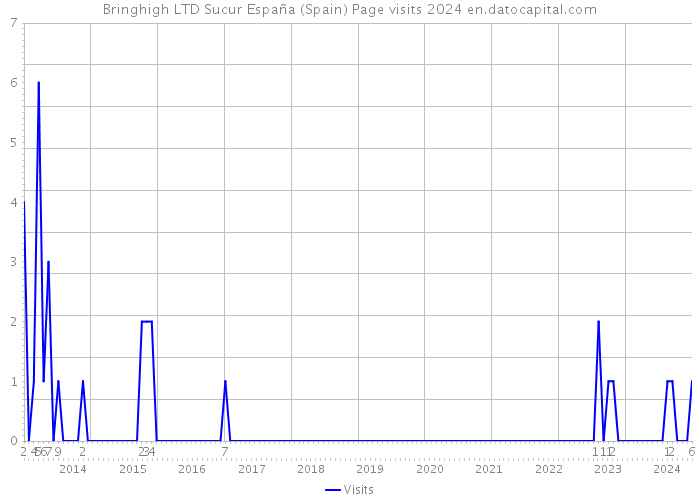 Bringhigh LTD Sucur España (Spain) Page visits 2024 