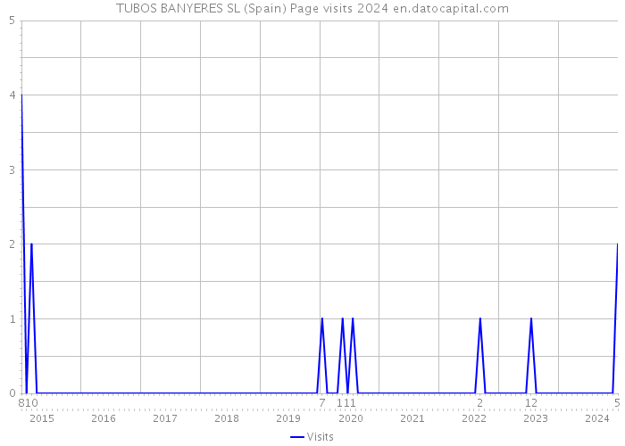 TUBOS BANYERES SL (Spain) Page visits 2024 