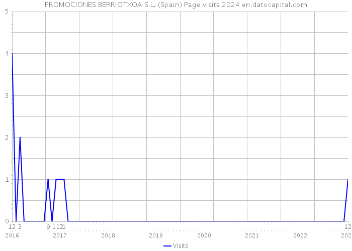 PROMOCIONES BERRIOTXOA S.L. (Spain) Page visits 2024 