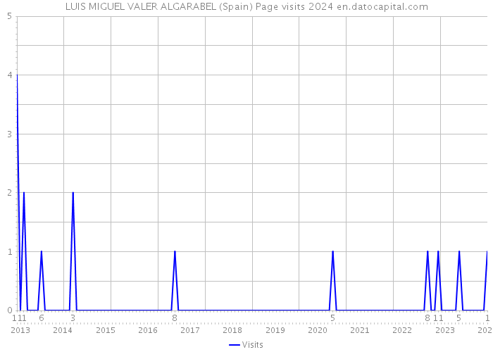 LUIS MIGUEL VALER ALGARABEL (Spain) Page visits 2024 