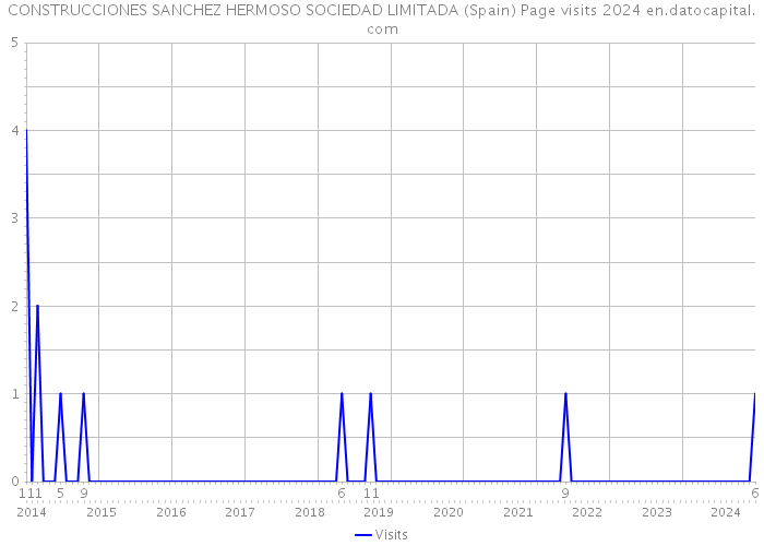 CONSTRUCCIONES SANCHEZ HERMOSO SOCIEDAD LIMITADA (Spain) Page visits 2024 