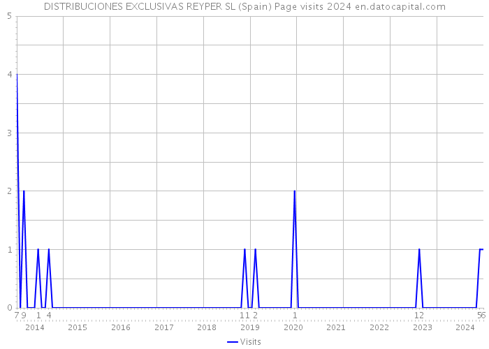 DISTRIBUCIONES EXCLUSIVAS REYPER SL (Spain) Page visits 2024 