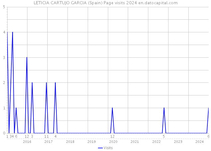 LETICIA CARTUJO GARCIA (Spain) Page visits 2024 