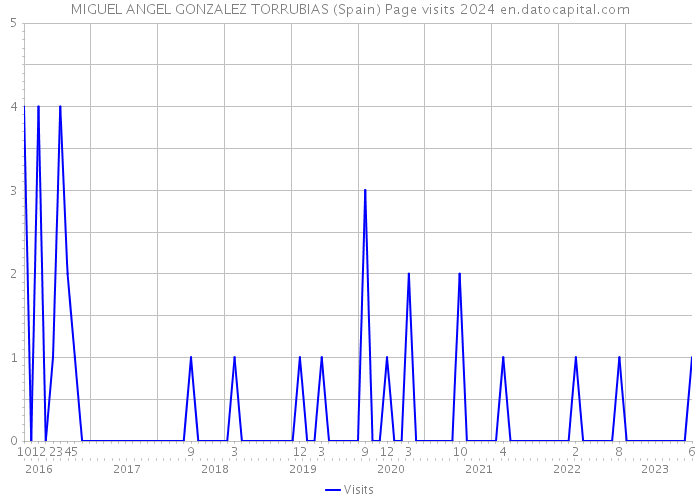 MIGUEL ANGEL GONZALEZ TORRUBIAS (Spain) Page visits 2024 