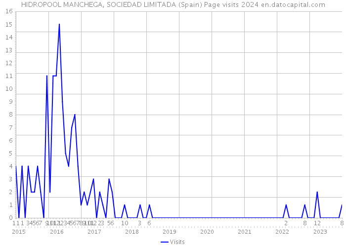 HIDROPOOL MANCHEGA, SOCIEDAD LIMITADA (Spain) Page visits 2024 
