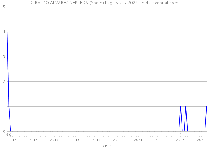 GIRALDO ALVAREZ NEBREDA (Spain) Page visits 2024 