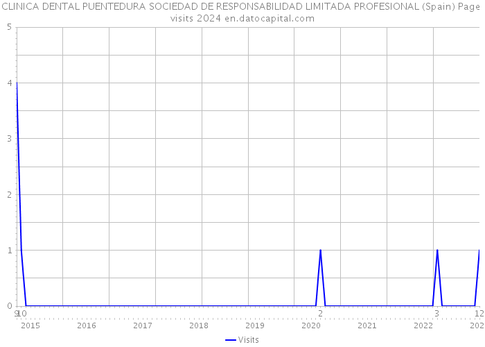 CLINICA DENTAL PUENTEDURA SOCIEDAD DE RESPONSABILIDAD LIMITADA PROFESIONAL (Spain) Page visits 2024 