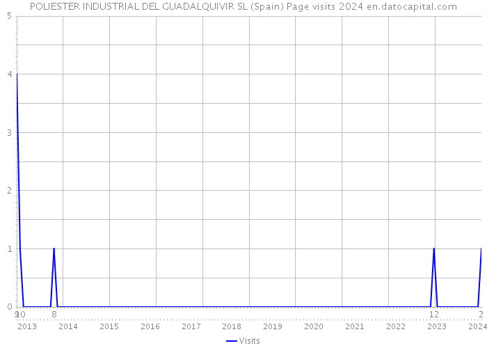 POLIESTER INDUSTRIAL DEL GUADALQUIVIR SL (Spain) Page visits 2024 