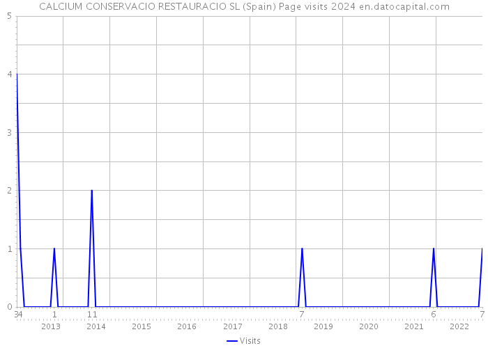 CALCIUM CONSERVACIO RESTAURACIO SL (Spain) Page visits 2024 