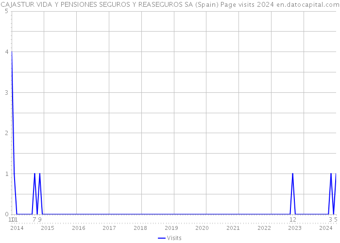 CAJASTUR VIDA Y PENSIONES SEGUROS Y REASEGUROS SA (Spain) Page visits 2024 