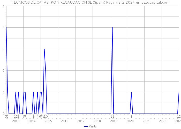 TECNICOS DE CATASTRO Y RECAUDACION SL (Spain) Page visits 2024 