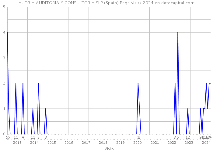 AUDRIA AUDITORIA Y CONSULTORIA SLP (Spain) Page visits 2024 