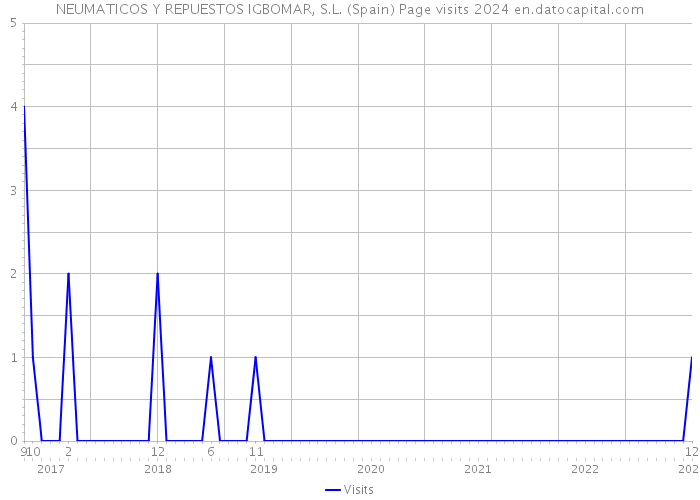 NEUMATICOS Y REPUESTOS IGBOMAR, S.L. (Spain) Page visits 2024 