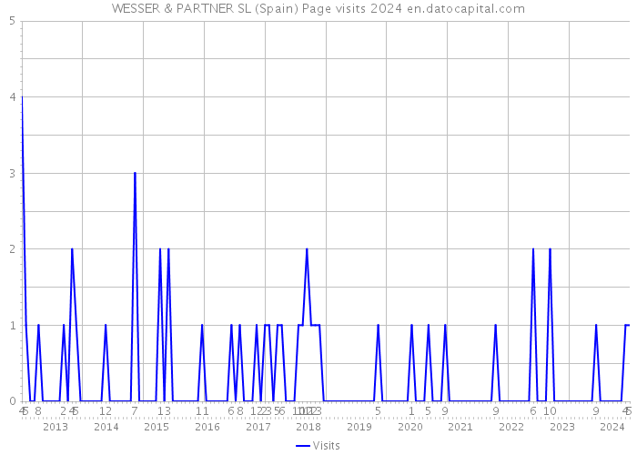 WESSER & PARTNER SL (Spain) Page visits 2024 