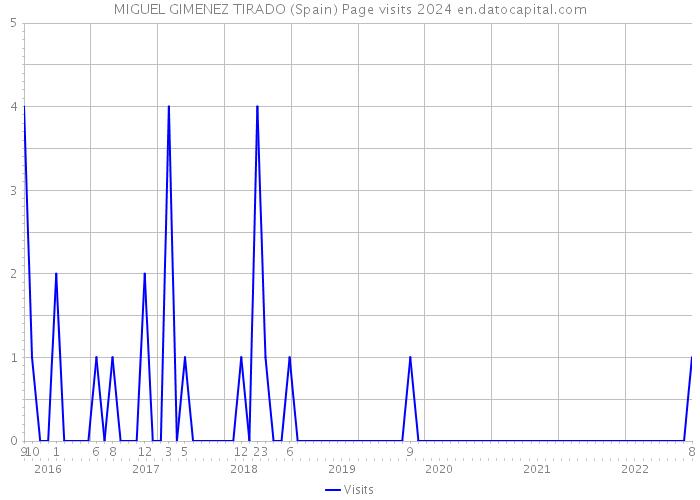 MIGUEL GIMENEZ TIRADO (Spain) Page visits 2024 