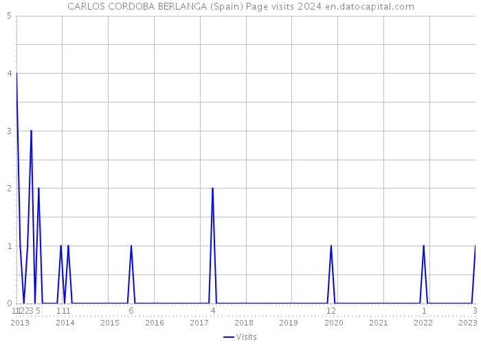 CARLOS CORDOBA BERLANGA (Spain) Page visits 2024 