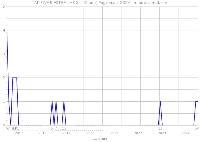 TAPIFIVE 5 ESTRELLAS S.L. (Spain) Page visits 2024 