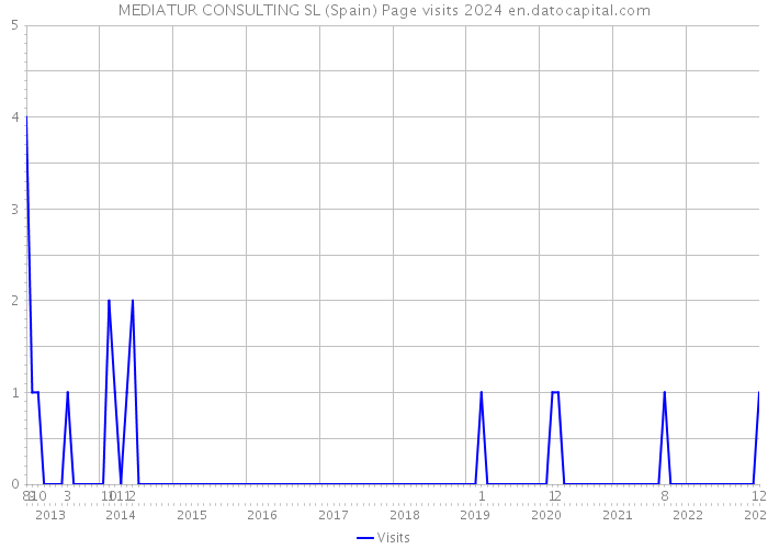 MEDIATUR CONSULTING SL (Spain) Page visits 2024 
