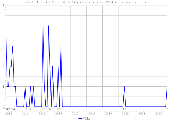 PEDRO LUIS PASTOR PEGUERO (Spain) Page visits 2024 