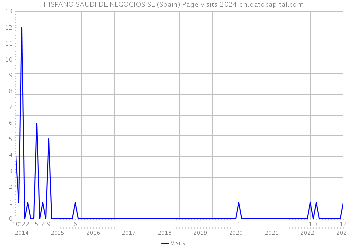 HISPANO SAUDI DE NEGOCIOS SL (Spain) Page visits 2024 