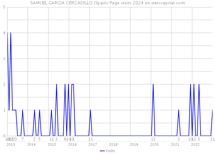 SAMUEL GARCIA CERCADILLO (Spain) Page visits 2024 