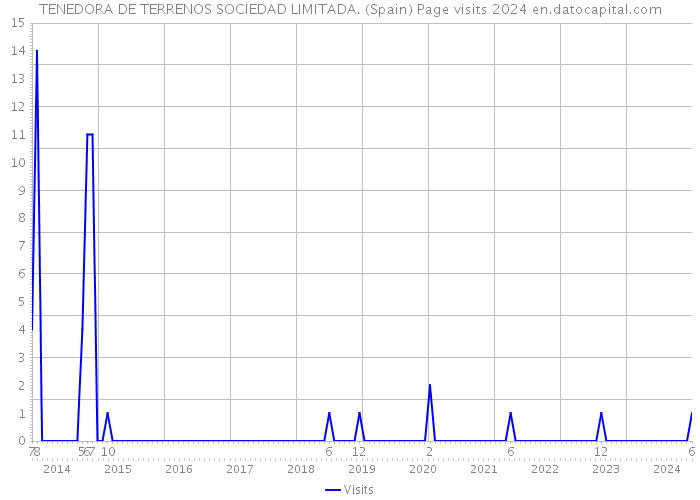TENEDORA DE TERRENOS SOCIEDAD LIMITADA. (Spain) Page visits 2024 