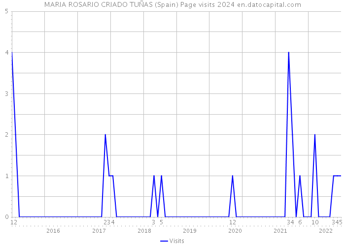 MARIA ROSARIO CRIADO TUÑAS (Spain) Page visits 2024 