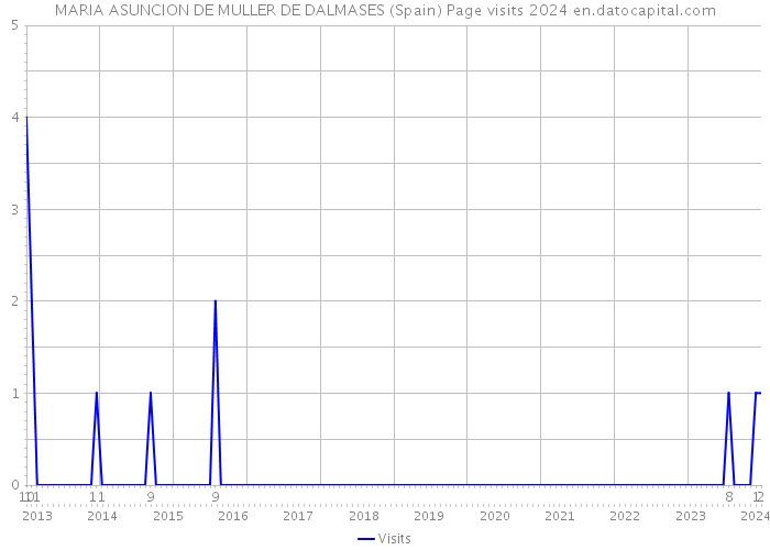 MARIA ASUNCION DE MULLER DE DALMASES (Spain) Page visits 2024 