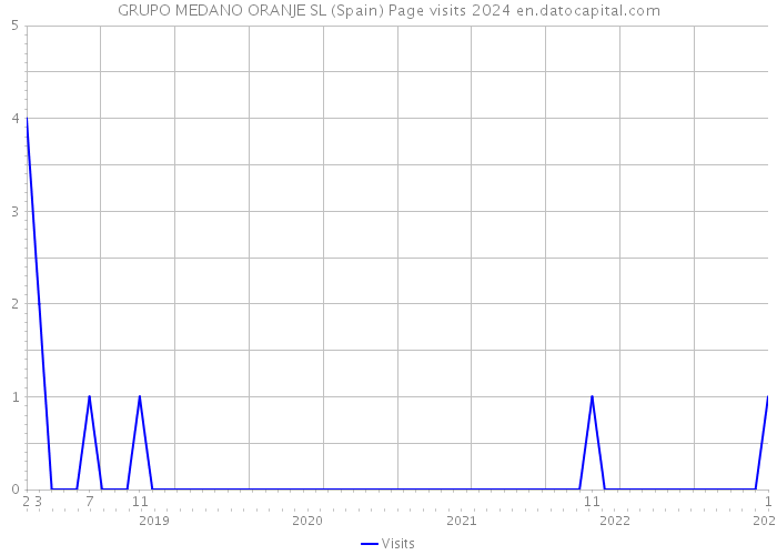 GRUPO MEDANO ORANJE SL (Spain) Page visits 2024 