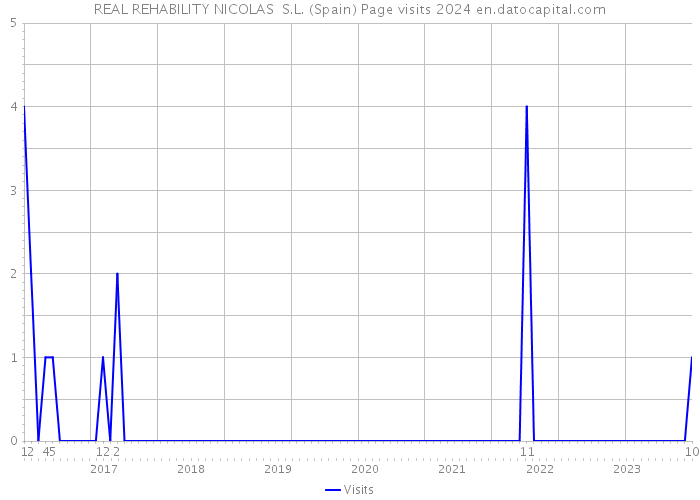 REAL REHABILITY NICOLAS S.L. (Spain) Page visits 2024 