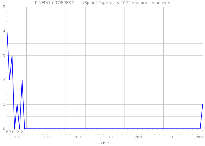 PINEDO Y TORRES S.L.L. (Spain) Page visits 2024 