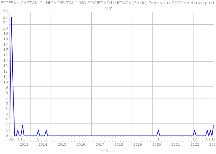 ESTEBAN CASTAN CLINICA DENTAL 1981 SOCIEDAD LIMITADA (Spain) Page visits 2024 