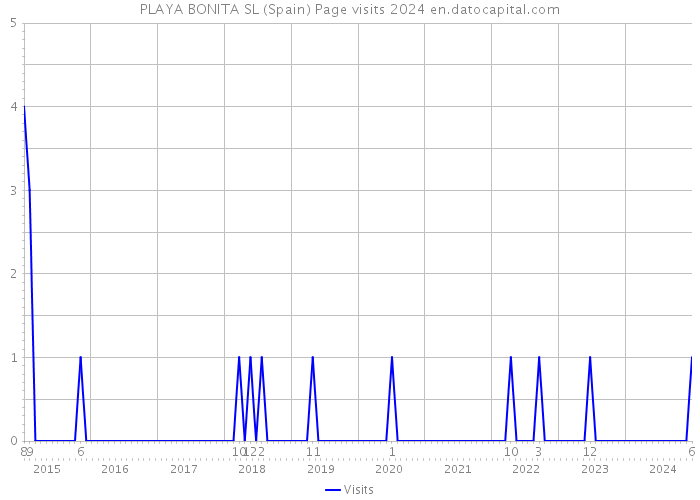 PLAYA BONITA SL (Spain) Page visits 2024 
