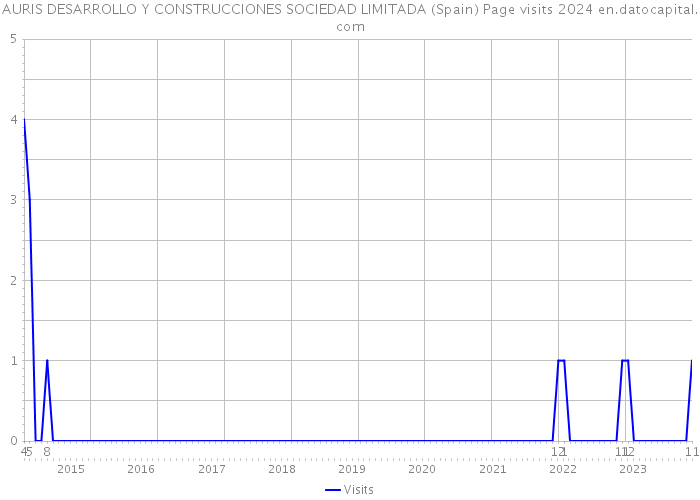 AURIS DESARROLLO Y CONSTRUCCIONES SOCIEDAD LIMITADA (Spain) Page visits 2024 