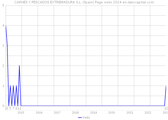 CARNES Y PESCADOS EXTREMADURA S.L. (Spain) Page visits 2024 