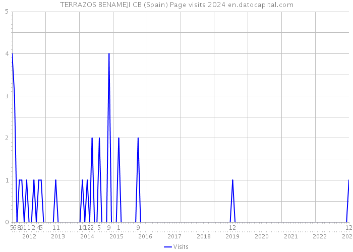 TERRAZOS BENAMEJI CB (Spain) Page visits 2024 