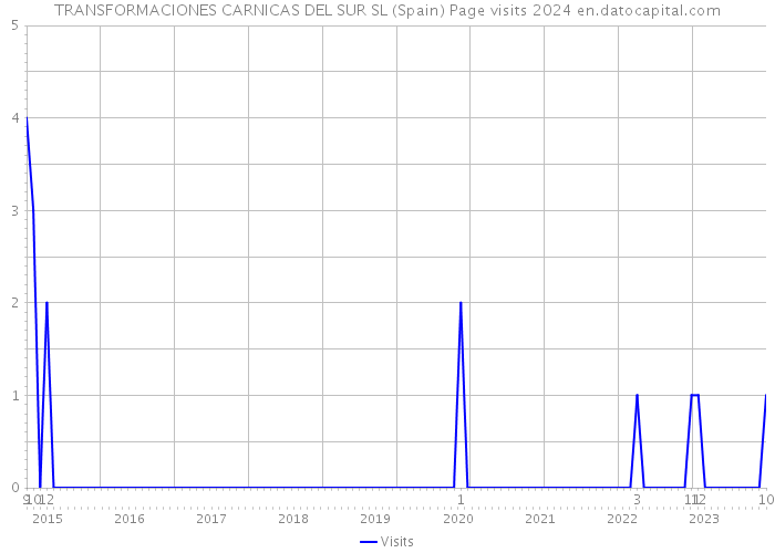 TRANSFORMACIONES CARNICAS DEL SUR SL (Spain) Page visits 2024 