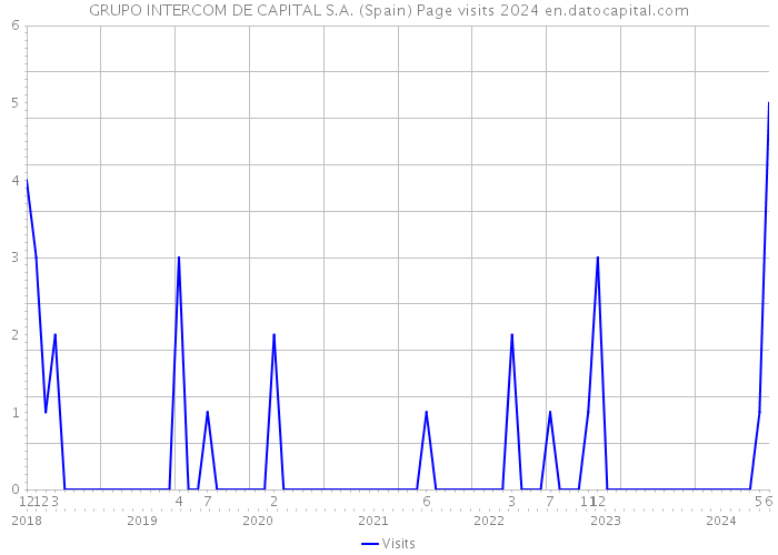 GRUPO INTERCOM DE CAPITAL S.A. (Spain) Page visits 2024 