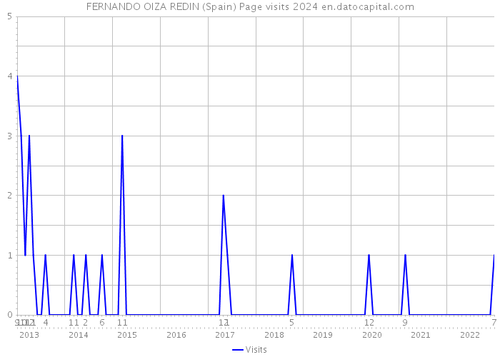FERNANDO OIZA REDIN (Spain) Page visits 2024 