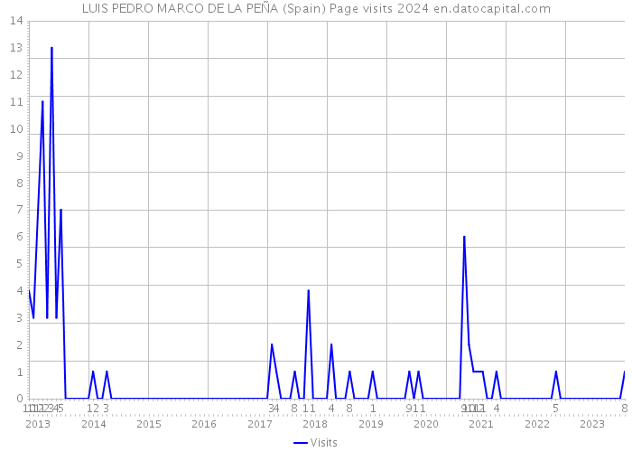 LUIS PEDRO MARCO DE LA PEÑA (Spain) Page visits 2024 