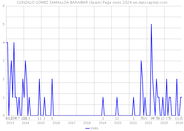GONZALO GOMEZ ZAMALLOA BARAIBAR (Spain) Page visits 2024 