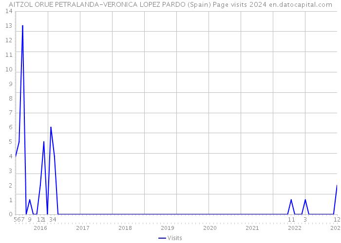 AITZOL ORUE PETRALANDA-VERONICA LOPEZ PARDO (Spain) Page visits 2024 