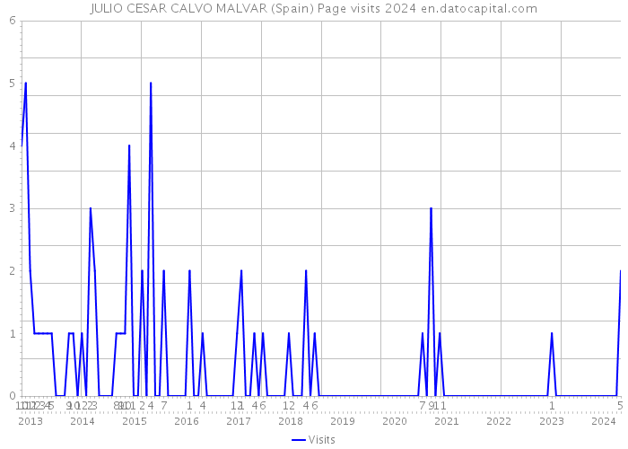 JULIO CESAR CALVO MALVAR (Spain) Page visits 2024 